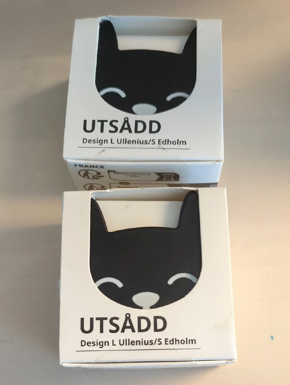 IKEA Black Cat Metal Wall Hooks Utsådd - Bundle Of Two (2)